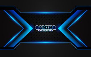 抽象的未来黑色和蓝色游戏背景