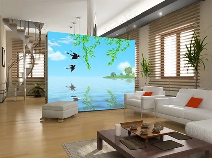 电视墙背景画效果图片 电视墙背景画效果图片