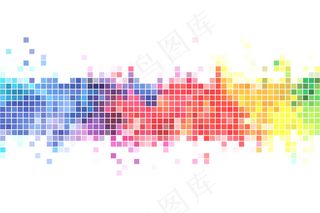 彩色像素背景插图