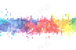 彩色像素背景插图