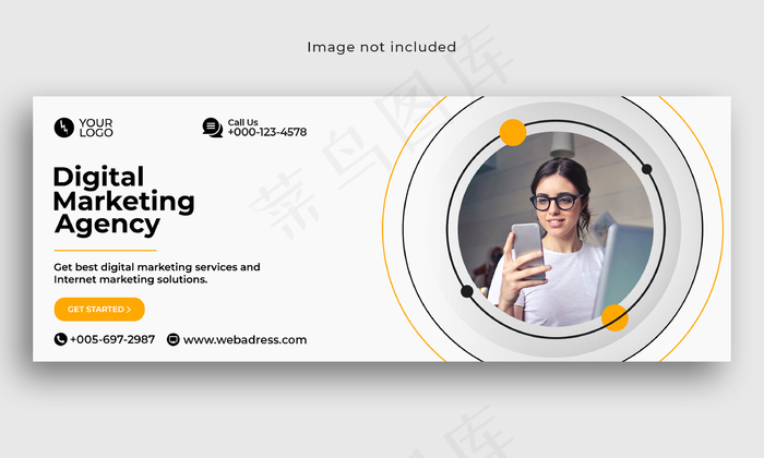 数字营销业务facebook封面模板psd模版下载