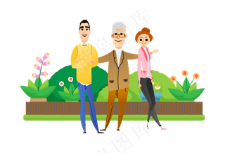 重阳节一家人团圆场景套图