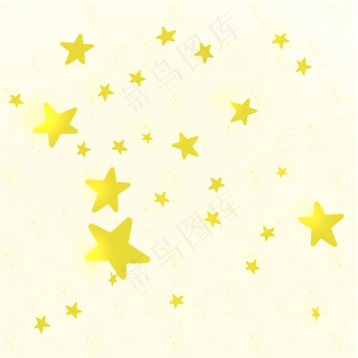 七夕手绘星空黄色