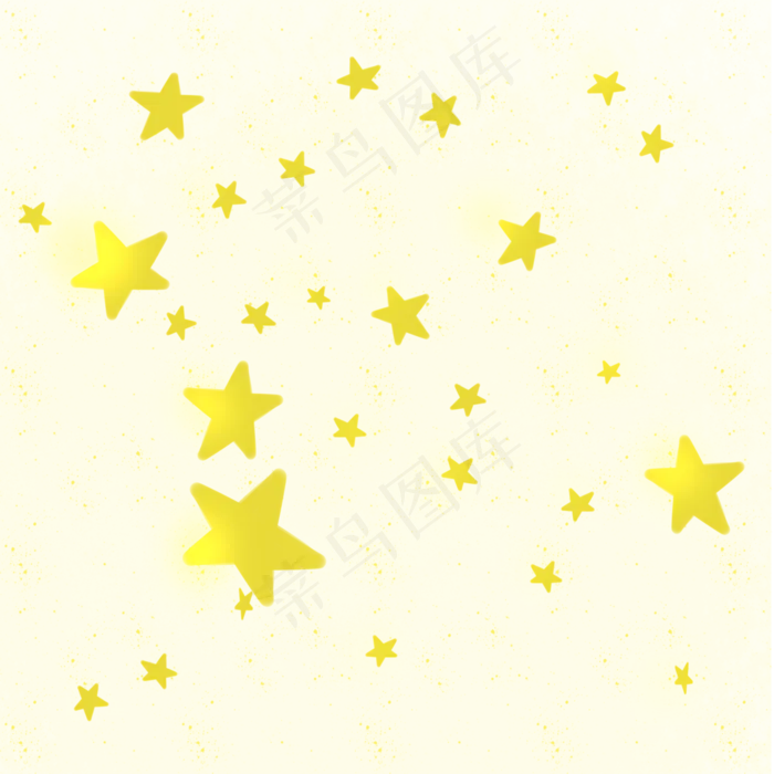 七夕手绘星空黄色(3508X3508(DPI:299))psd模版下载