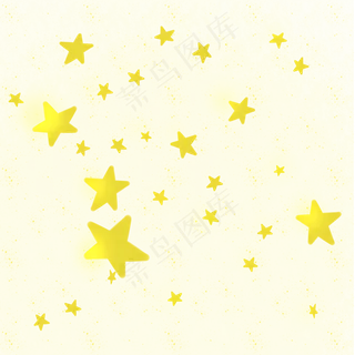 七夕手绘星空黄色