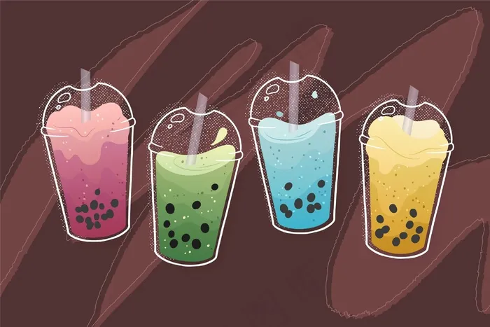 手绘泡茶香精eps,ai矢量模版下载