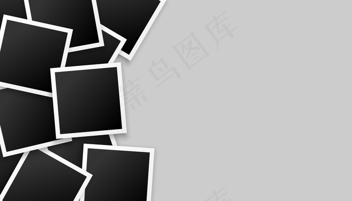 带文本间距的堆叠相框