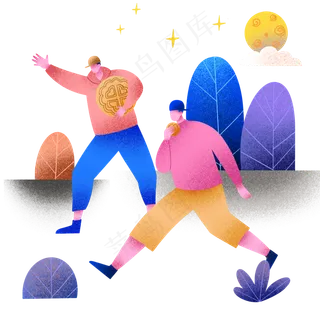 中秋节一起吃月饼