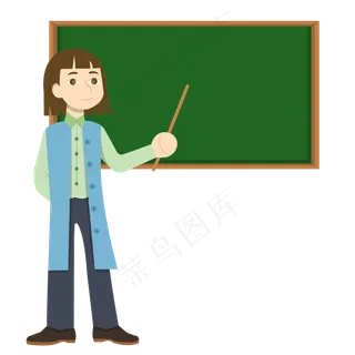 矢量扁平教师节卡通老师人物