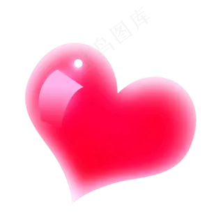 粉色卡通心形七夕