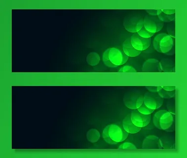 带文本空间的绿色(bokeh)散景灯
