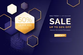 豪华金色几何形状销售背景