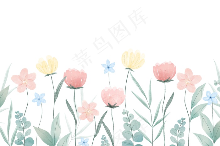 水彩春底色eps,ai矢量模版下载