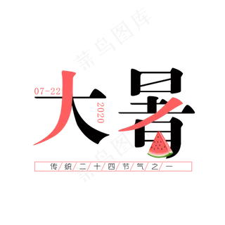 大暑节气创意字