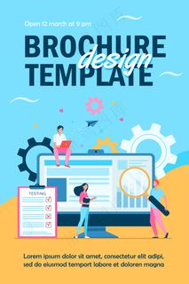 软件隔离宣传单,DM传单模板中的小人物测试质量保证