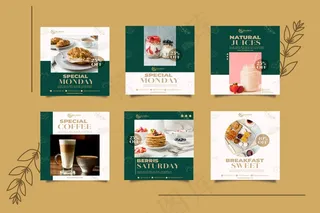 Instagram为早餐餐厅发布收集