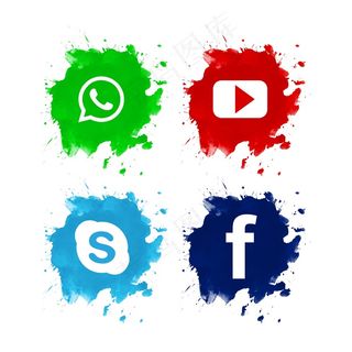 美丽的社交媒体图标集设计