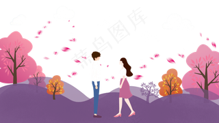 浪漫七夕情人节情侣约会