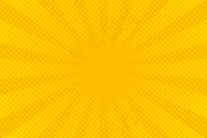 抽象黄色半色调漫画变焦背景