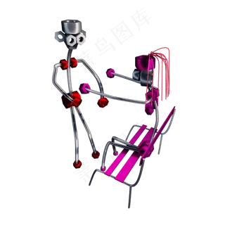 蠢萌七夕小人png图