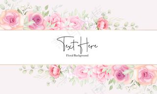 花卉背景与柔软的花和叶设计