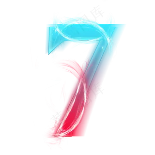 红蓝发光数字7