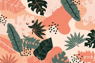 抽象设计热带树叶背景