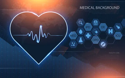 现代医疗技术与创新理念。保健模式医疗创新概念背景设计。