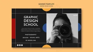 平面设计学校横幅banner模板