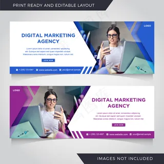 企业推广和企业社会媒体模板横幅banner模板。