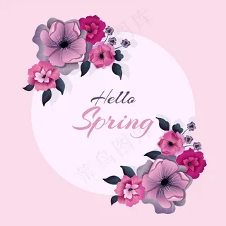 平面细部弹簧花框