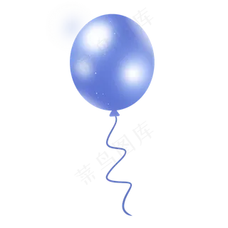 蓝色梦幻简约七夕情人节气球