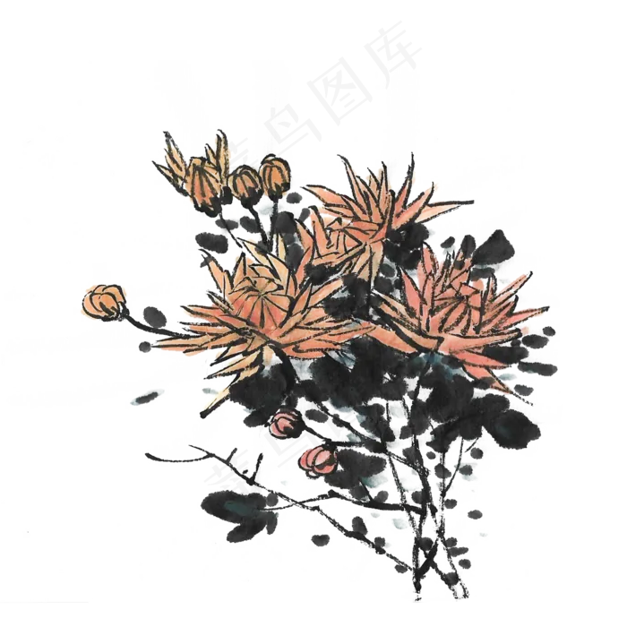 重阳节登高菊花(2000X2000(DPI:300))psd模版下载