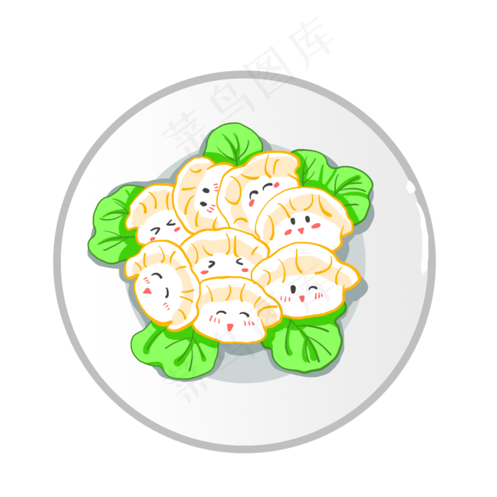 卡通立冬小物手绘插画