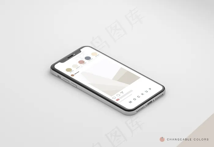 具有rrss接口模型样机的等距最小3d手机psd模版下载