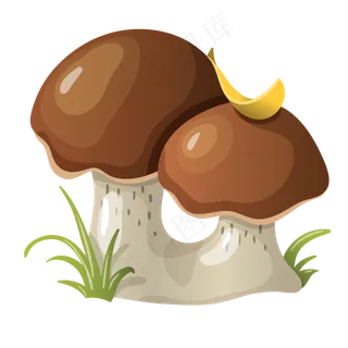 卡通手绘立秋蘑菇