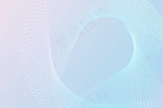 蓝色色调螺旋线框图案的技术背景矢量