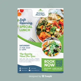 带照片的餐厅宣传单,DM传单模板