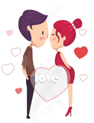 七夕情人节情侣ai素材