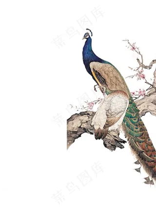 国画凤凰中国风高清免扣素材