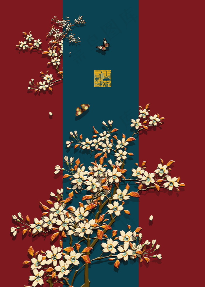 中国风背景 古典背景psd模版下载