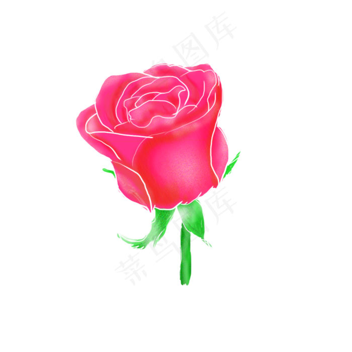 七夕情人节玫瑰花(2000X2000(DPI:150))psd模版下载