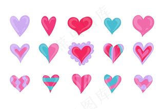 手绘心形插图集