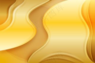 平滑的金色波浪背景