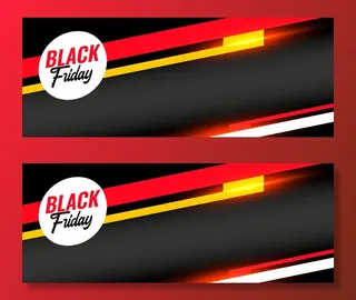 黑色星期五销售时尚网络广告横幅banner