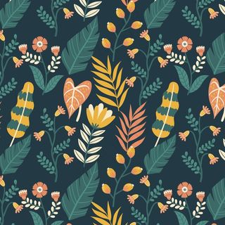 手绘异域花卉图案 手绘异域花卉图案