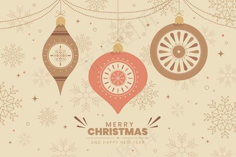 复古圣诞快乐背景