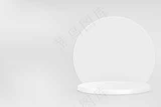 带有灰色调展示台的 3d 产品背景