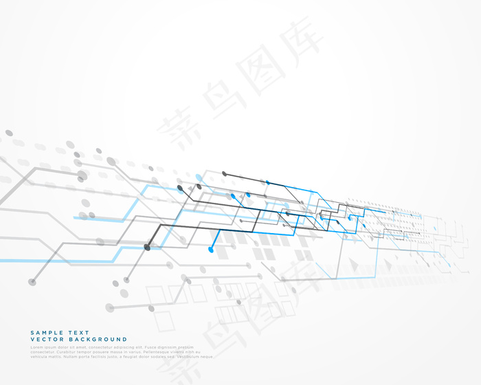 带网格图的白色技术背景