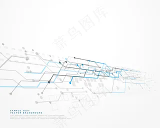 带网格图的白色技术背景